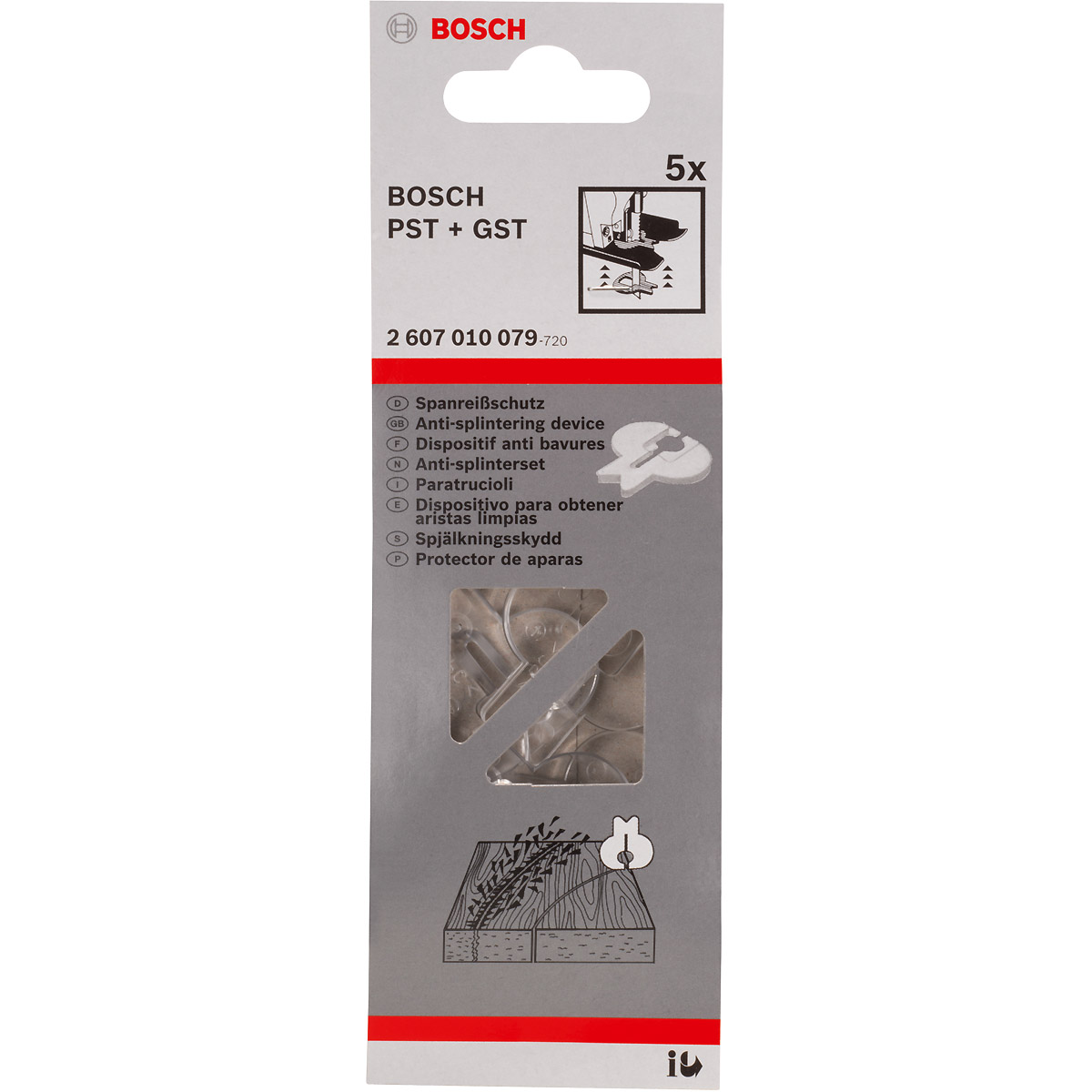 Bosch Spanreißschutz, passend zu GST 14,4V, GST 18V, GST 75BE, GST 80, 5er Pack