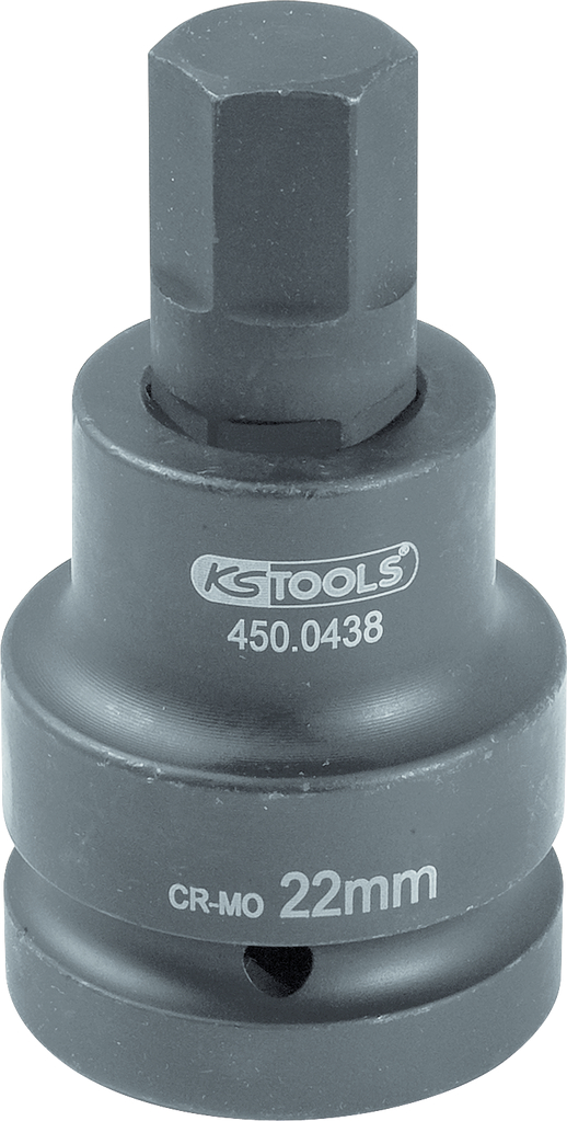 KS Tools 1" Kraft-Bit-Stecknuss Innensechskant, kurz