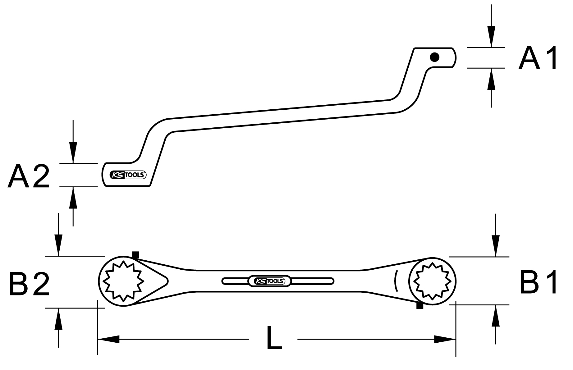 KS Tools Ratschenringschlüssel, umschaltbar