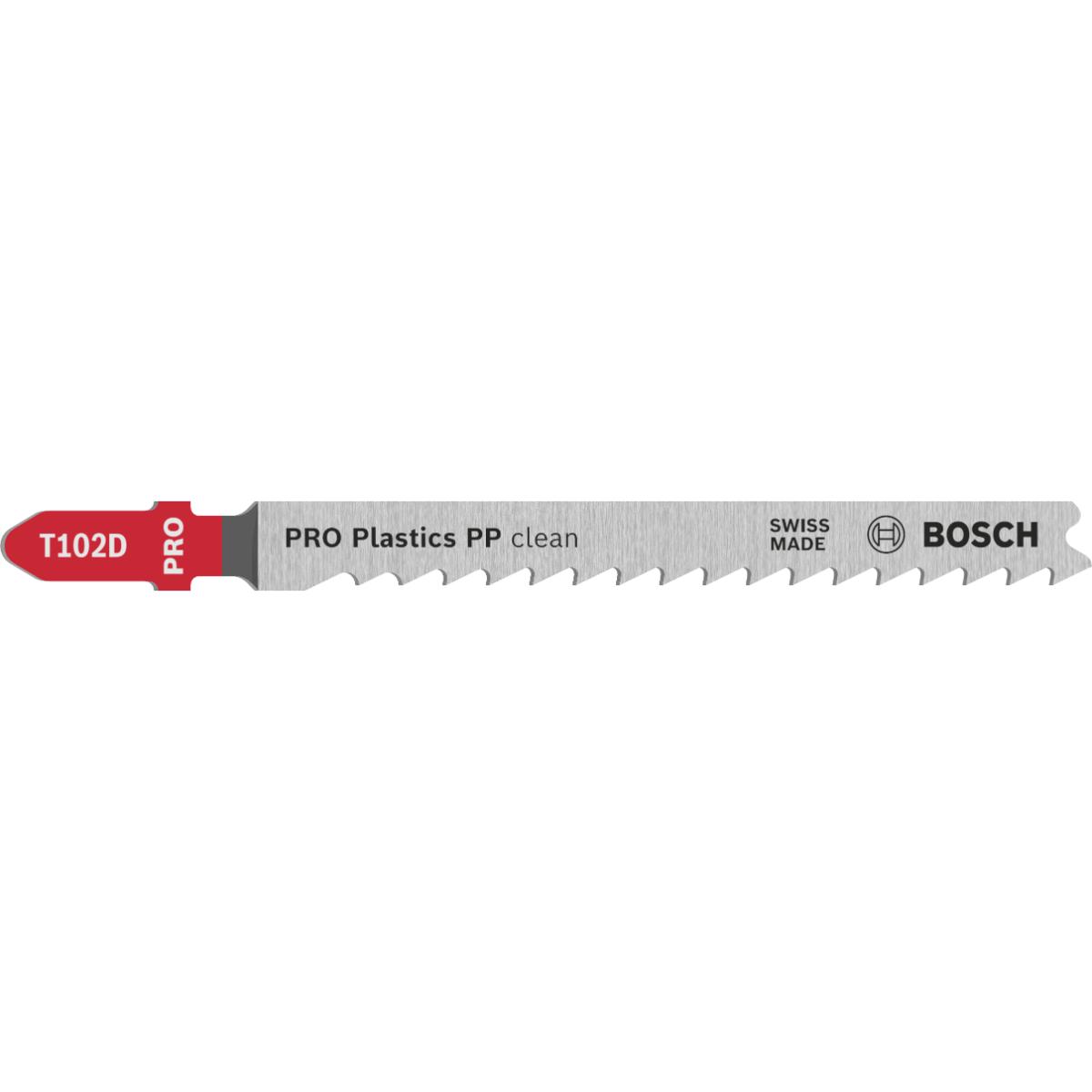Bosch PRO Plastics PP clean T102D Stichsägeblatt,100 mm - 2 Stück