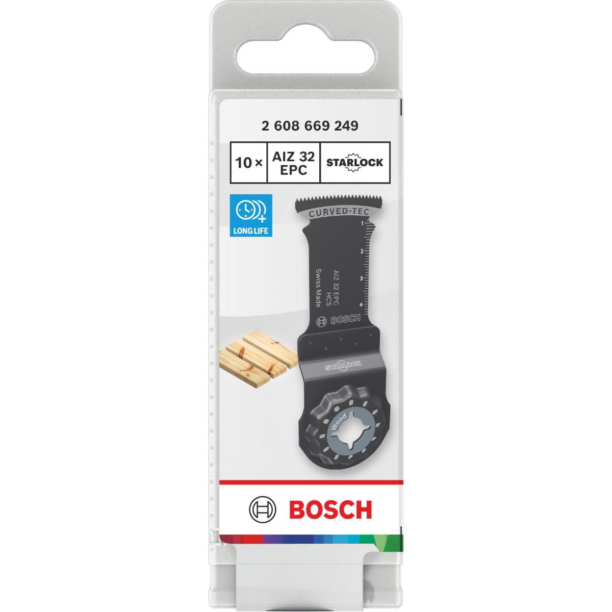 Bosch AIZ 32 EPC Holz Tauchsägeblatt, Starlock, 32 x 50 mm, 10-Stück