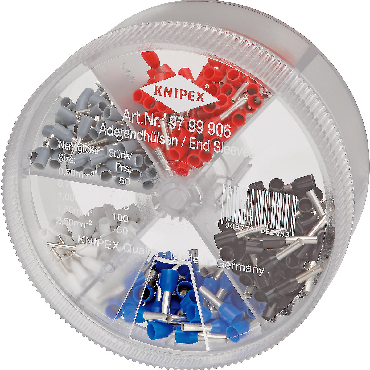 KNIPEX Sortimentsboxen mit isolierten Aderendhülsen 90 mm