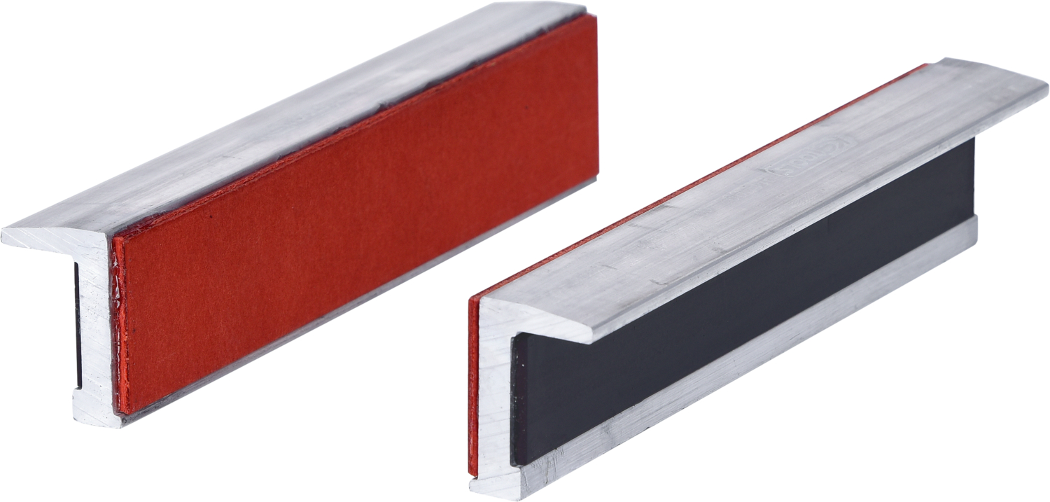 KS Tools Alu-Schraubstock-Schonbacken,Gummibesatz