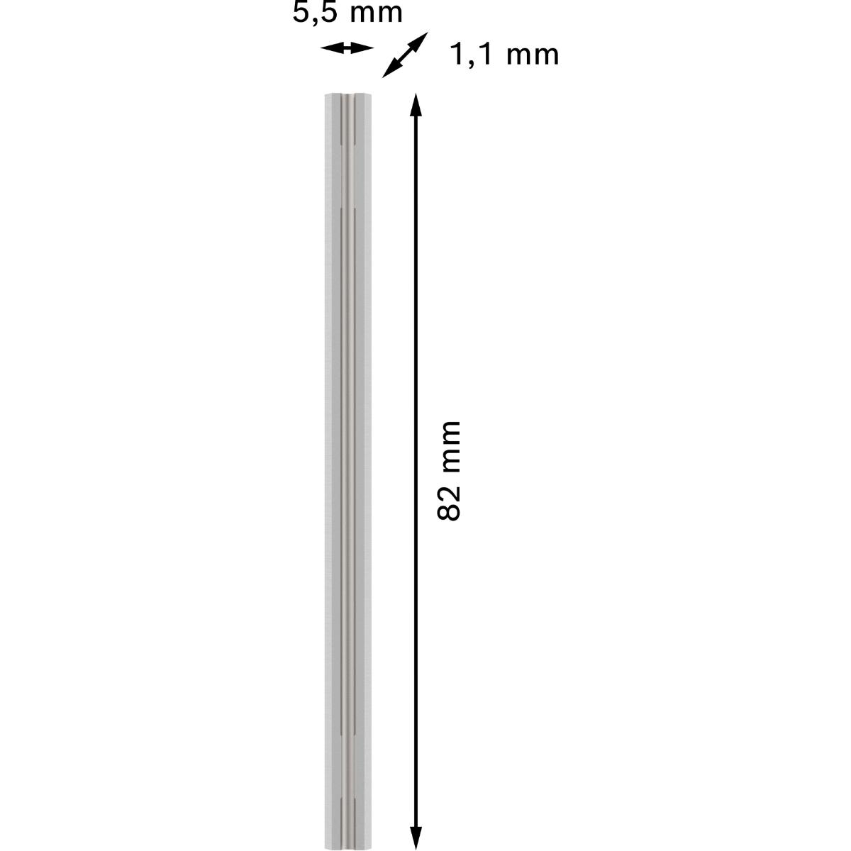 Bosch PRO Hobelmesser, 82 x 5,5 x 1,1 mm, 2 Stück