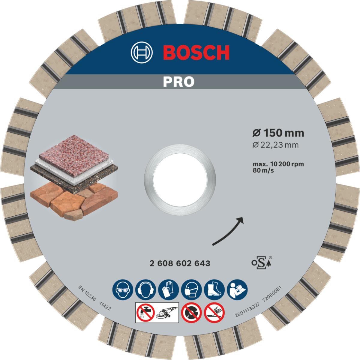 Bosch PRO Diamanttrennscheibe Best for Stone
