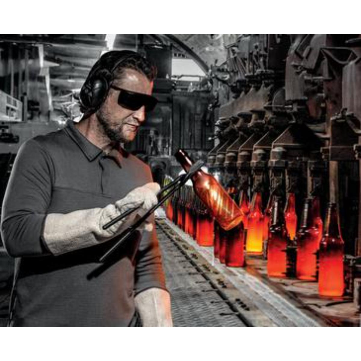 uvex Überbrille super f OTG Infrarotschutz 5,0 schwarz, rot