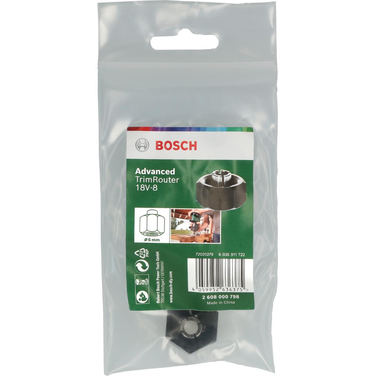 Bosch Spannhülse 6 mm für Advanced TrimRouter, für Handfräsen