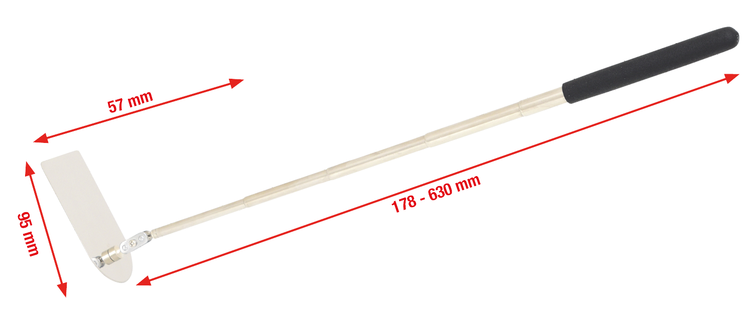 KS Tools Teleskop-Inspektionsspiegel, 178-860mm, 57x95mm