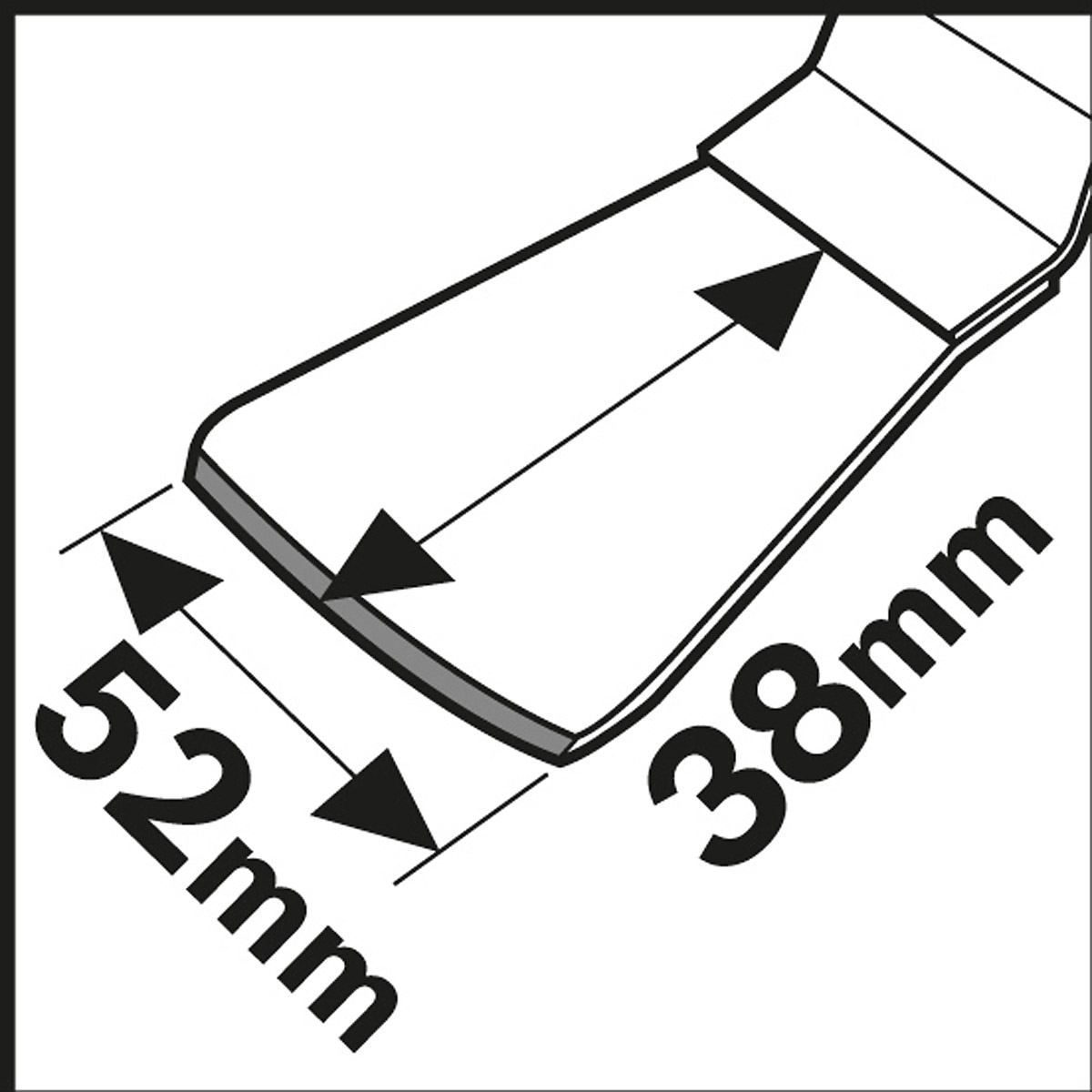 Bosch HCS Schaber ATZ 52 SFC, flexibel, 52 x 38 mm, 1er-Pack