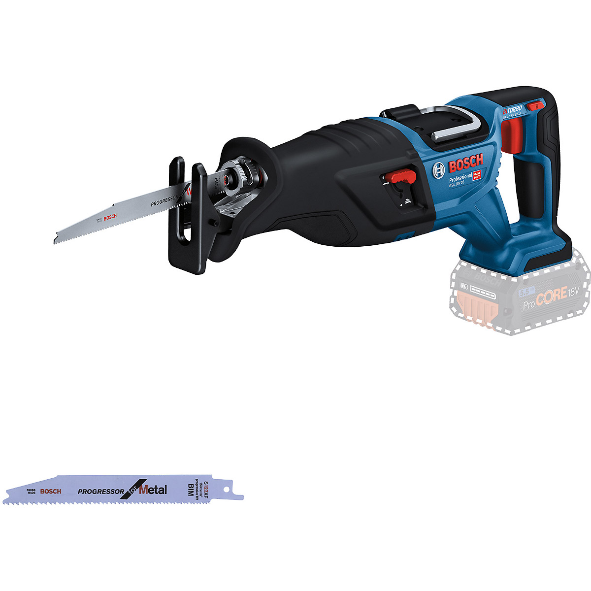 Bosch Akku-Säbelsäge BITURBO GSA 18V-28 mit Säbelsägeblatt Solo