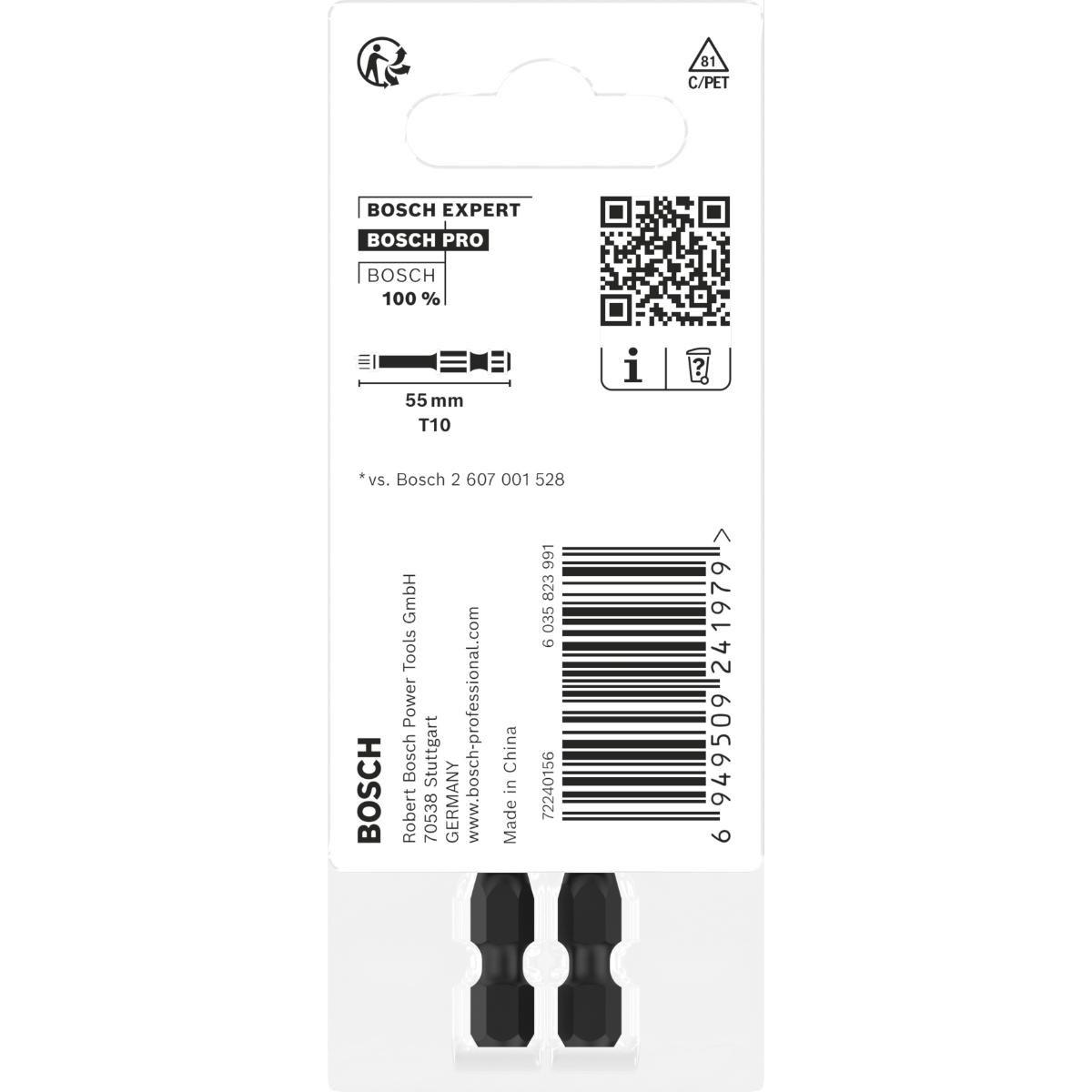 Bosch PRO Torx Impact Bit 55 mm - 2 Stück