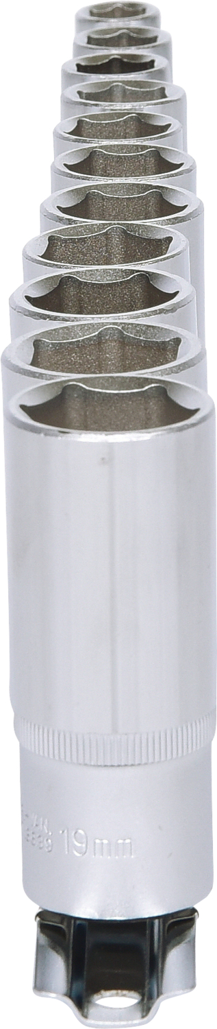 KS Tools 3/8" Sechskant-Stecknuss-Satz, lang, 11-tlg 8-19mm