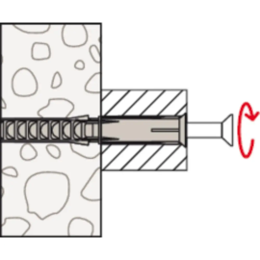 Fischer Langschaftdübel SXS 8x150 T E mit Senkkopfschraube, einzeln