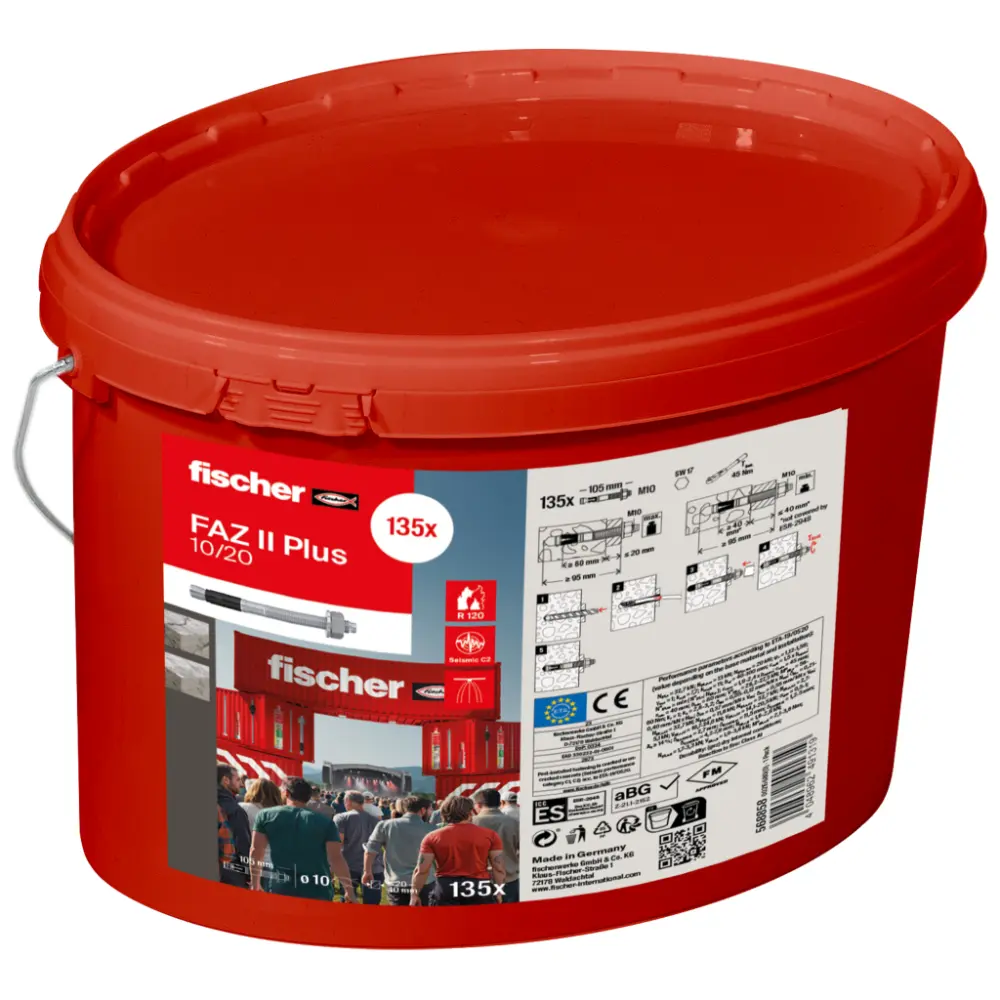 Fischer Bolzenanker FAZ II Plus 10/20 im Eimer - Promo