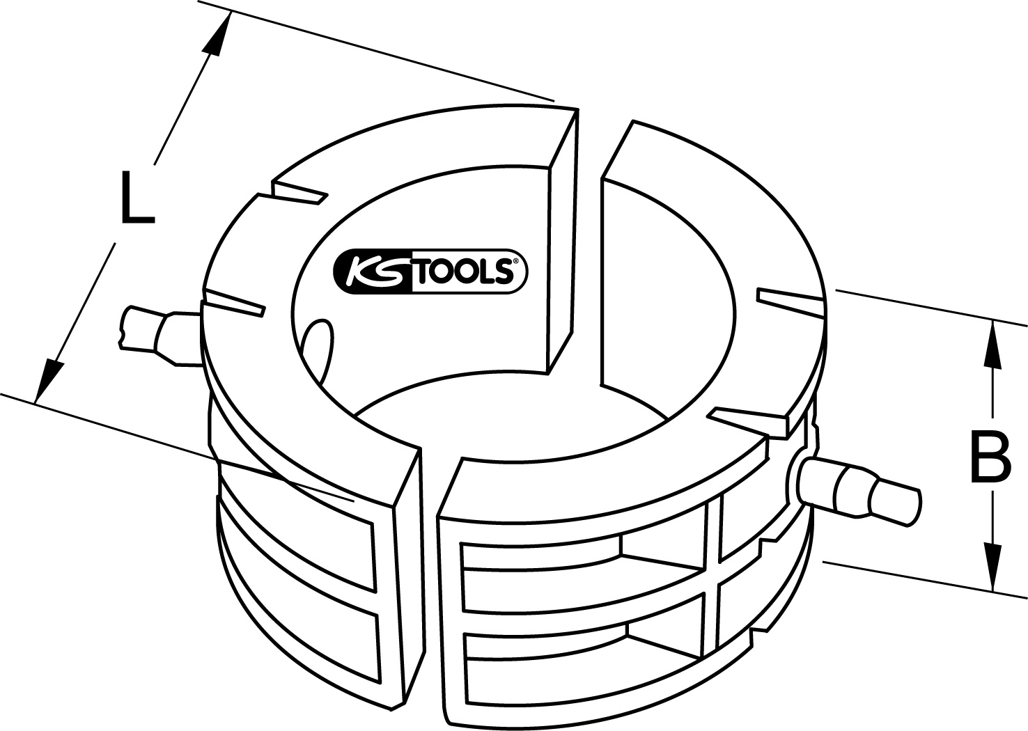 KS Tools Reduzier-Spannbacken-Satz, 2-tlg, Ø 75mm