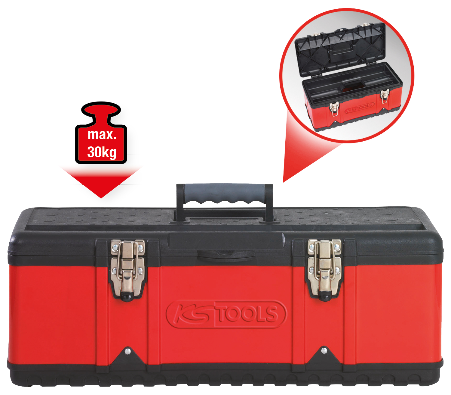 KS Tools Kunststoff-Stahlblech-Werkzeugkiste, 470x238x203mm