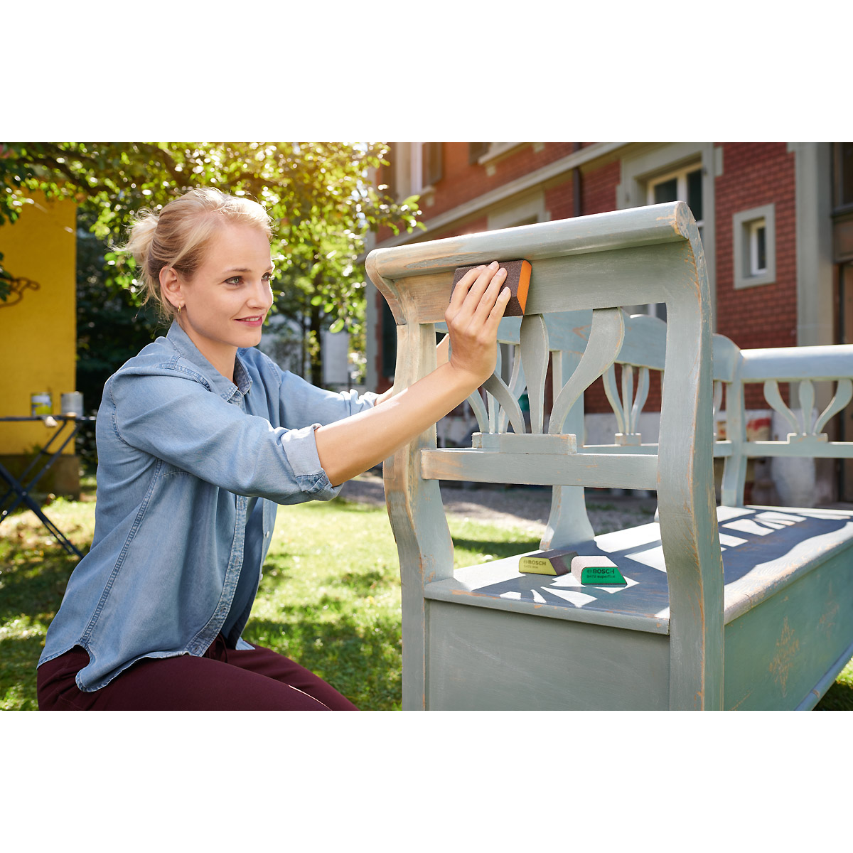 Bosch 15-teilige Projektbox, Handschleifen, 3 x K60, 3 x K120, 3 x K240