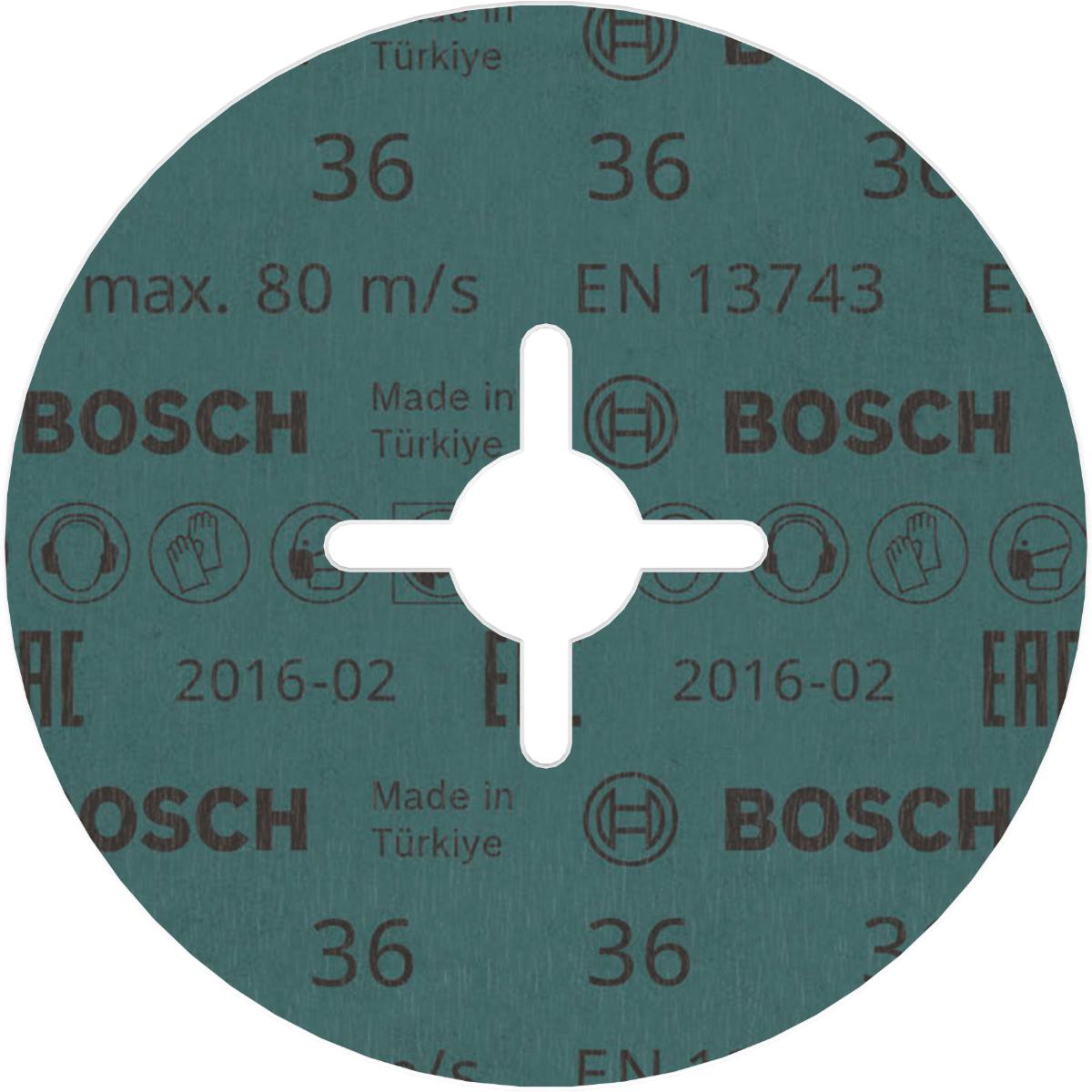 Bosch PRO Fiberschleifscheibe R574 Best for Metal, Zirkonkorund, Ø 125