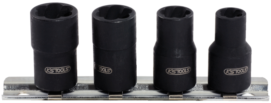 KS Tools 3/8" Spiral-Profil-Stecknuss-Satz, 4-tlg, 8-13mm