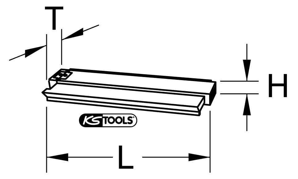 KS Tools Konturen-Lehre, Kunststoff, 280 mm lang