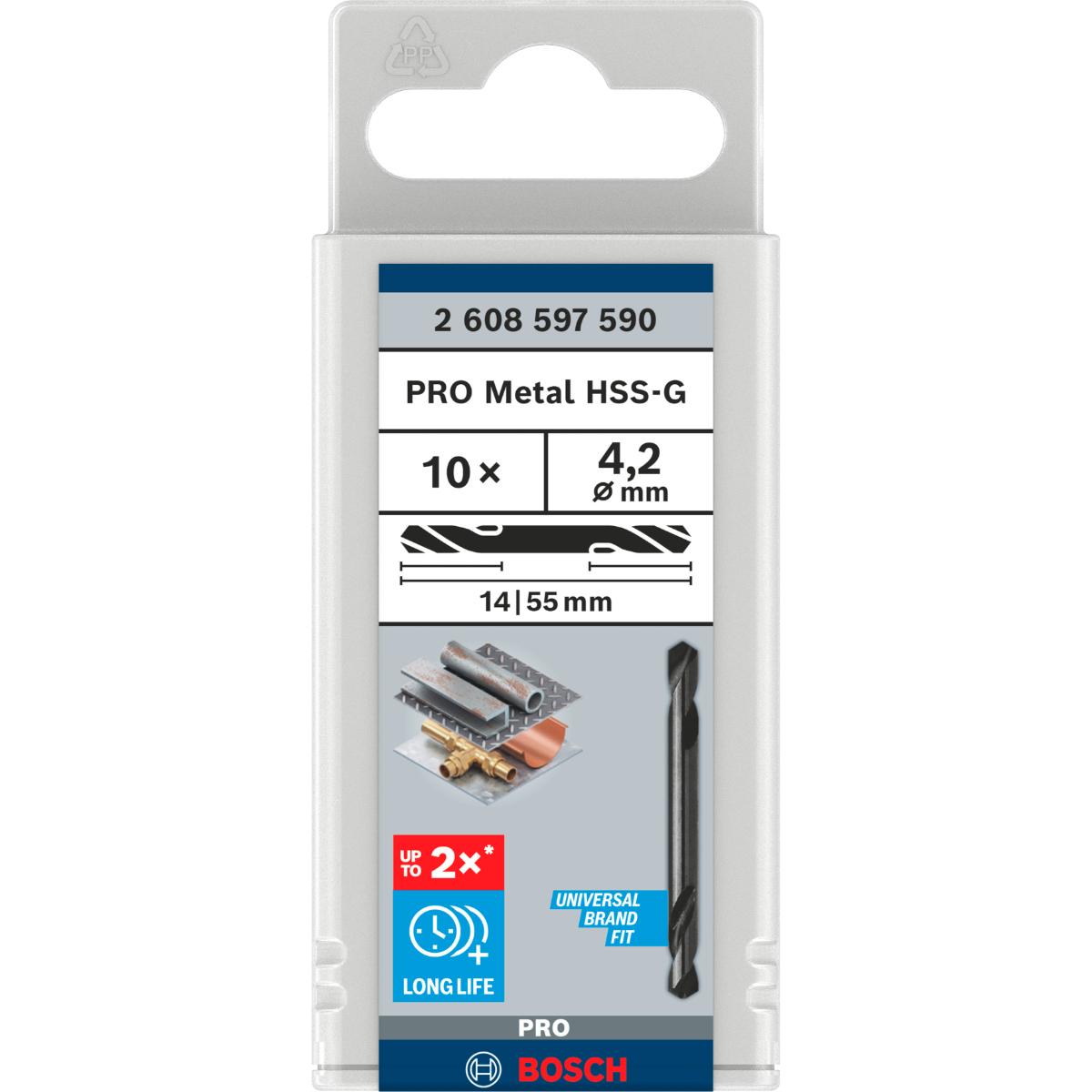 Bosch PRO Doppelendbohrer HSS-G, 10er-Pack