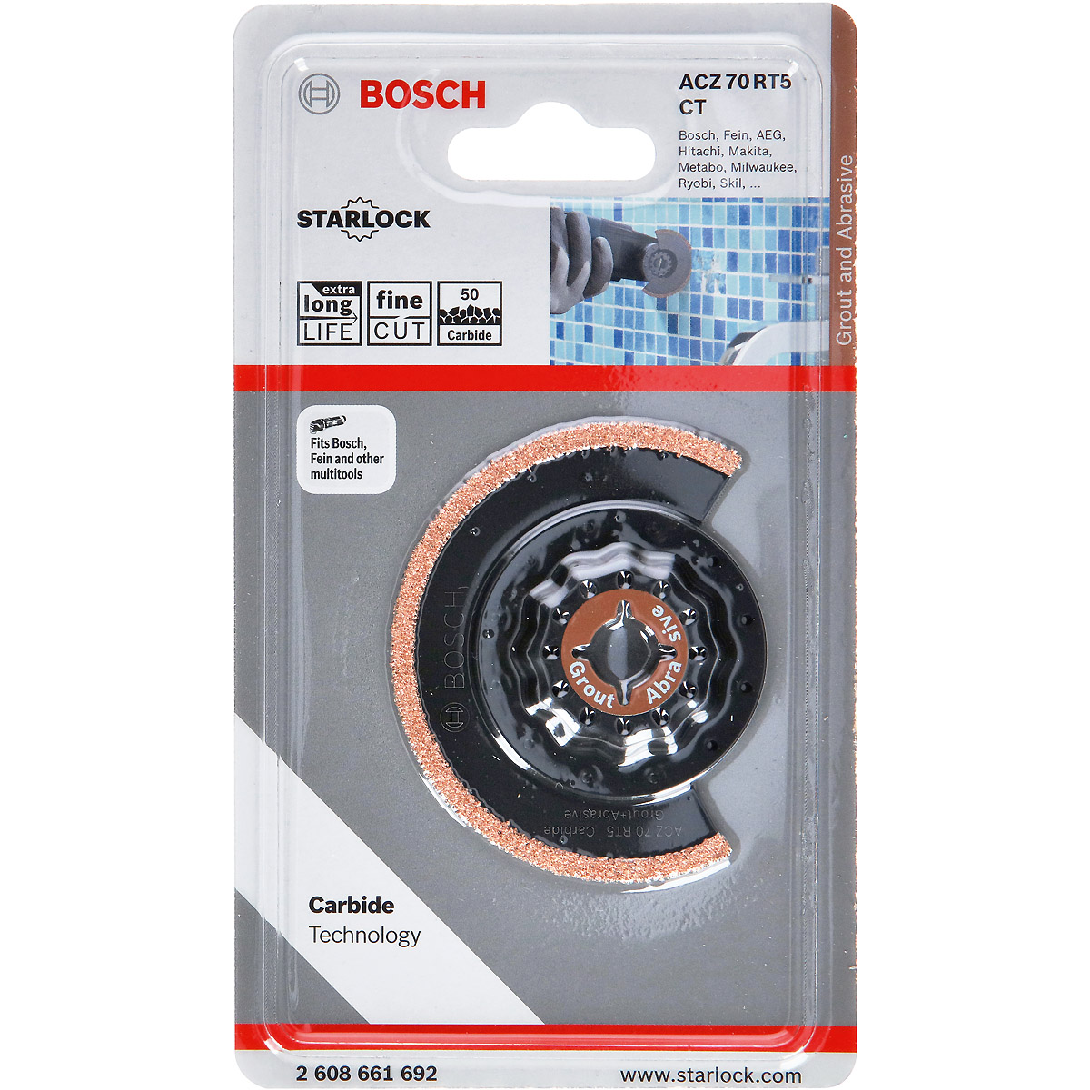 Bosch Carbide-RIFF Schmalschnitt-Segmentsägeblatt ACZ 70 RT5, 70 mm