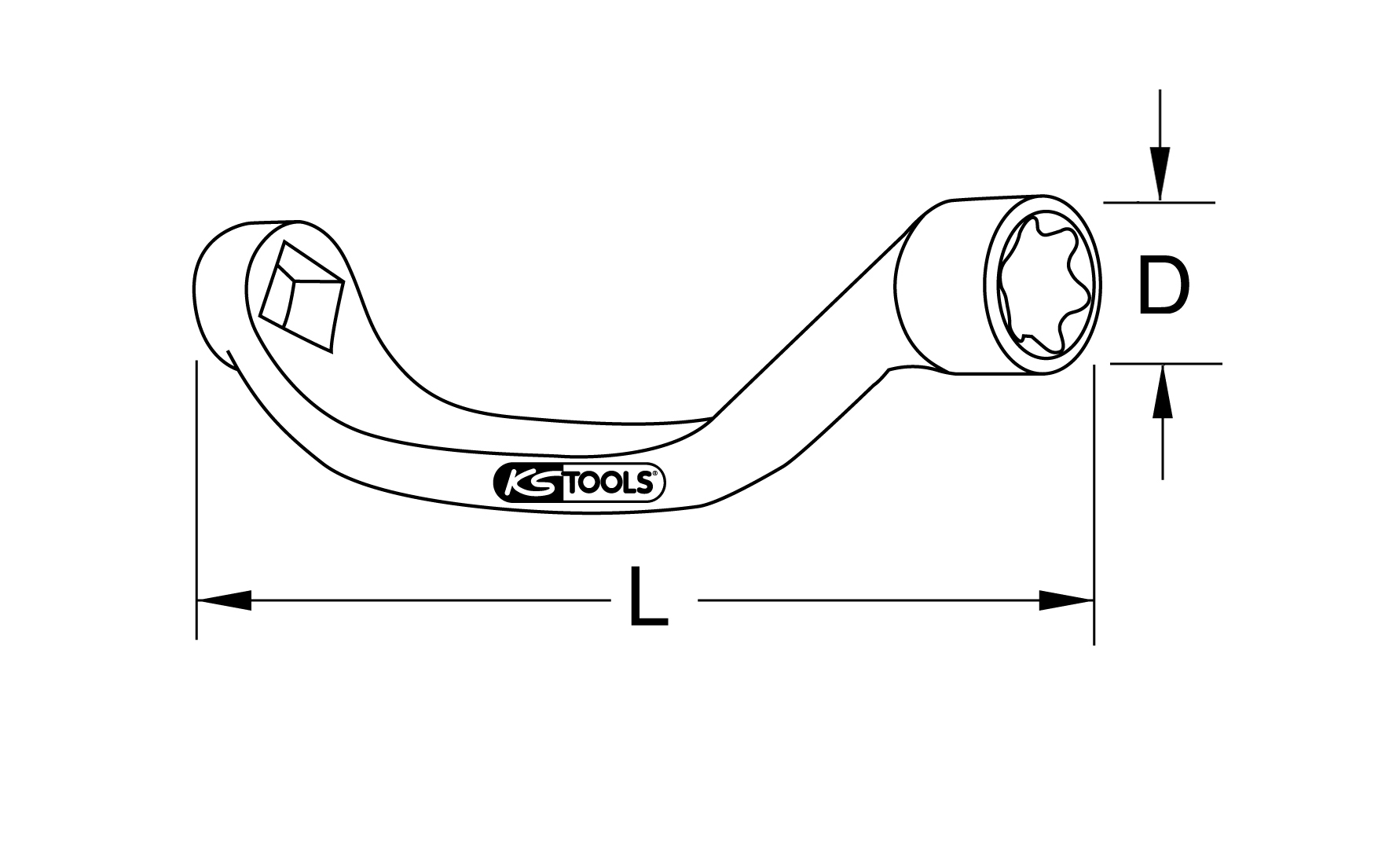 KS Tools Zylinderkopf-Schlüssel MAN, 1/2", E20