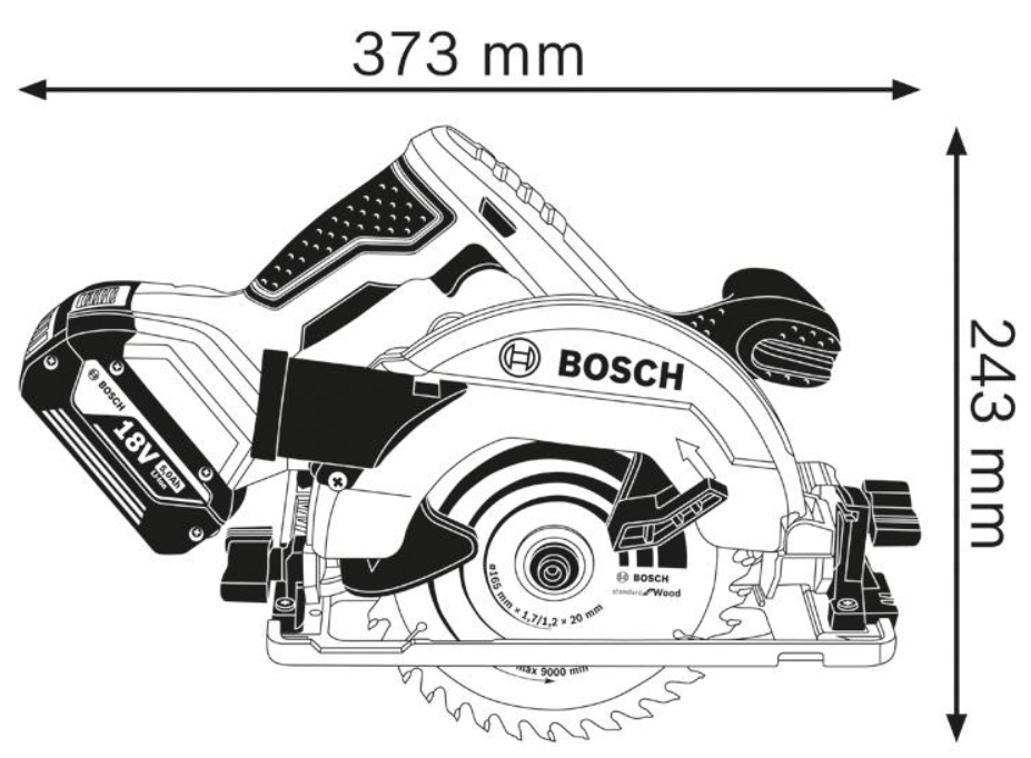 Bosch Akku-Kreissäge GKS 18V-57 G, Solo Version, L-BOXX