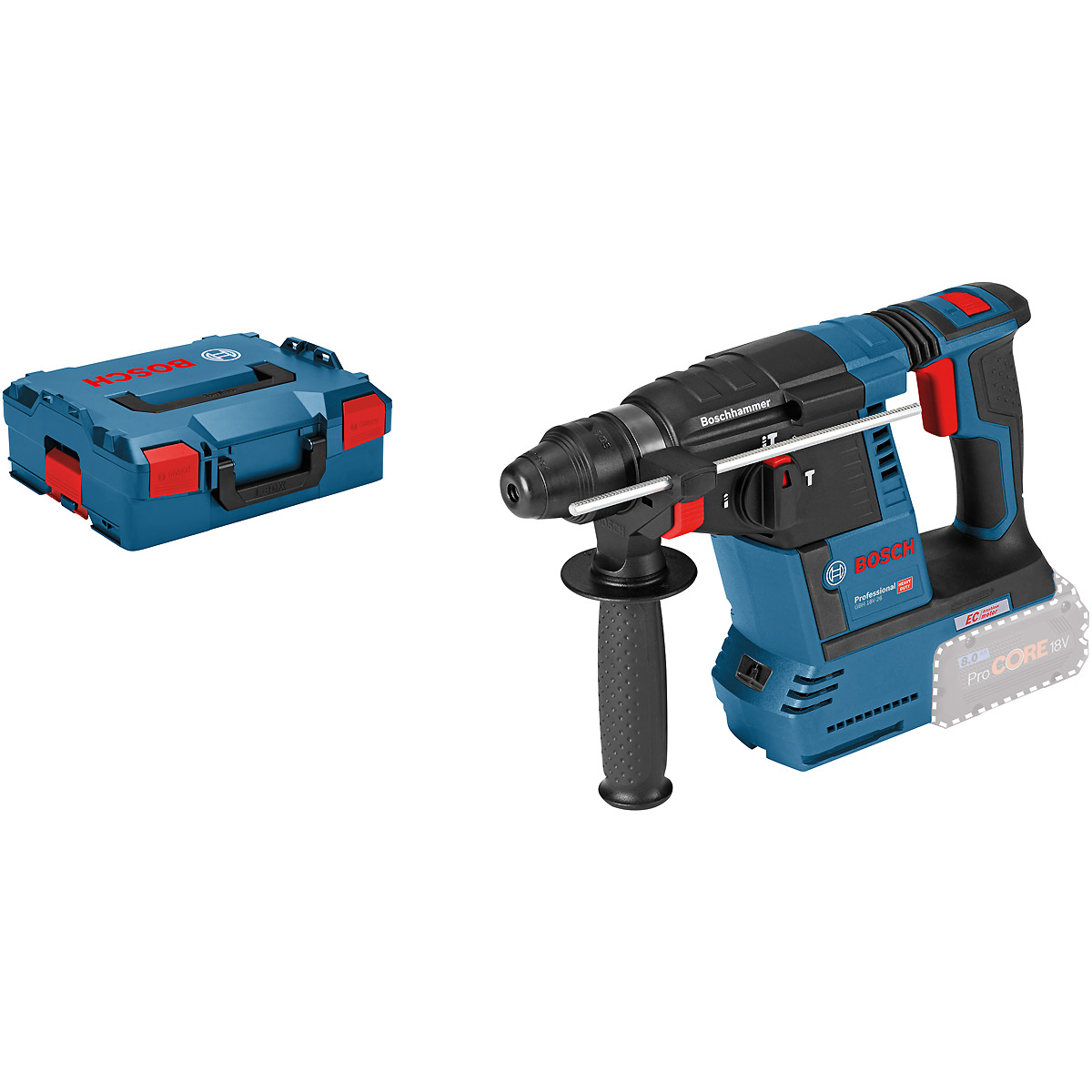 Bosch Akku-Bohrhammer mit SDS plus GBH 18V-26, Solo Version, L-BOXX