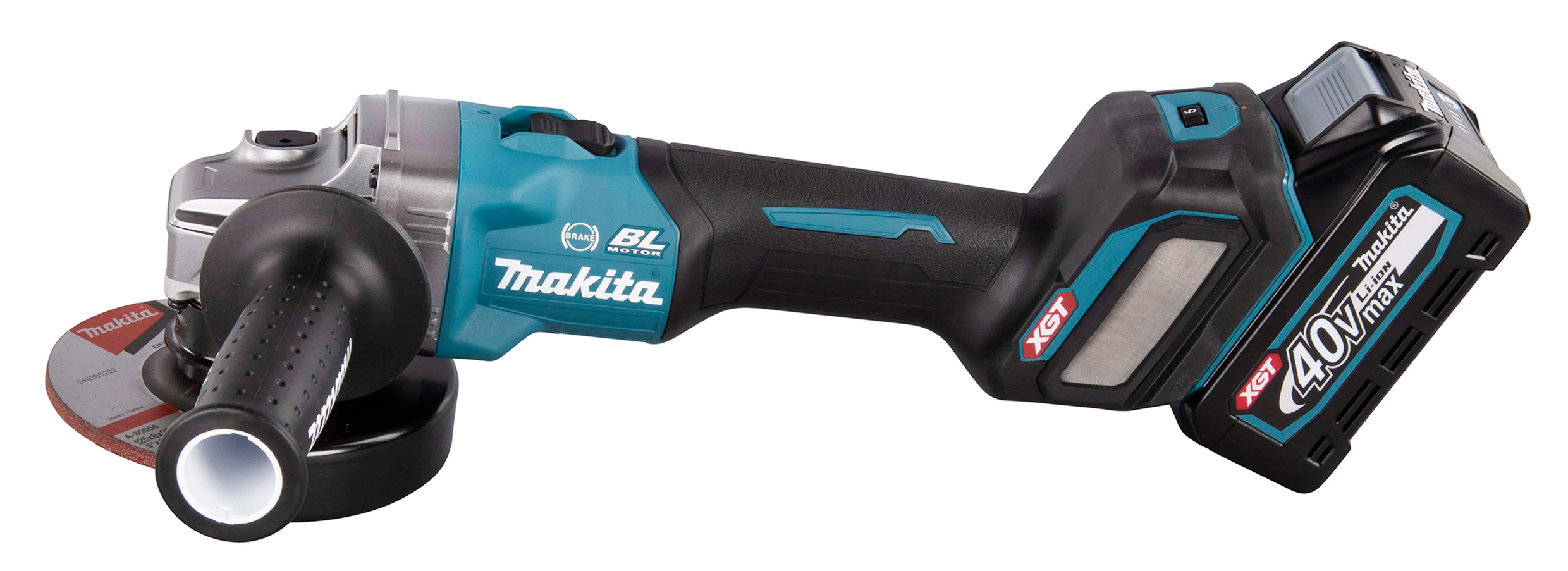 Makita Akku-Winkelschleifer 40V  / 4,0 Ah, 2 Akkus + Ladegerät im MAKPAC - GA023GM201