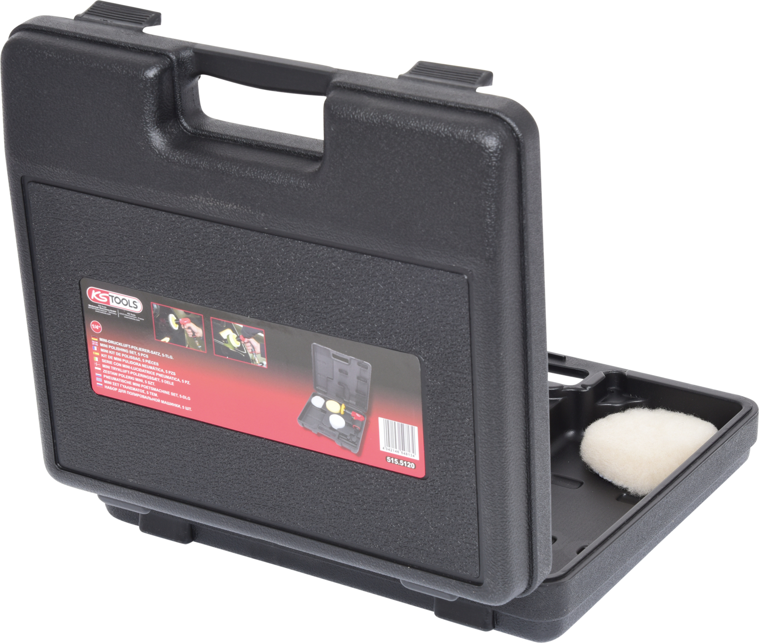 KS Tools 1/4" Mini-Druckluft-Polierer-Satz, 5-tlg