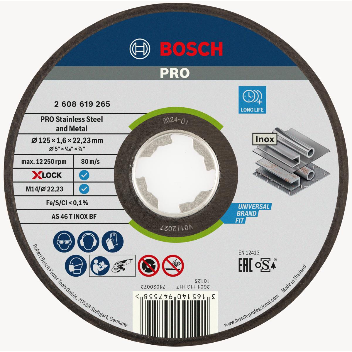 Bosch PRO Trennscheibe X-LOCK gerade Expert for Inox AS 46 T INOX BF