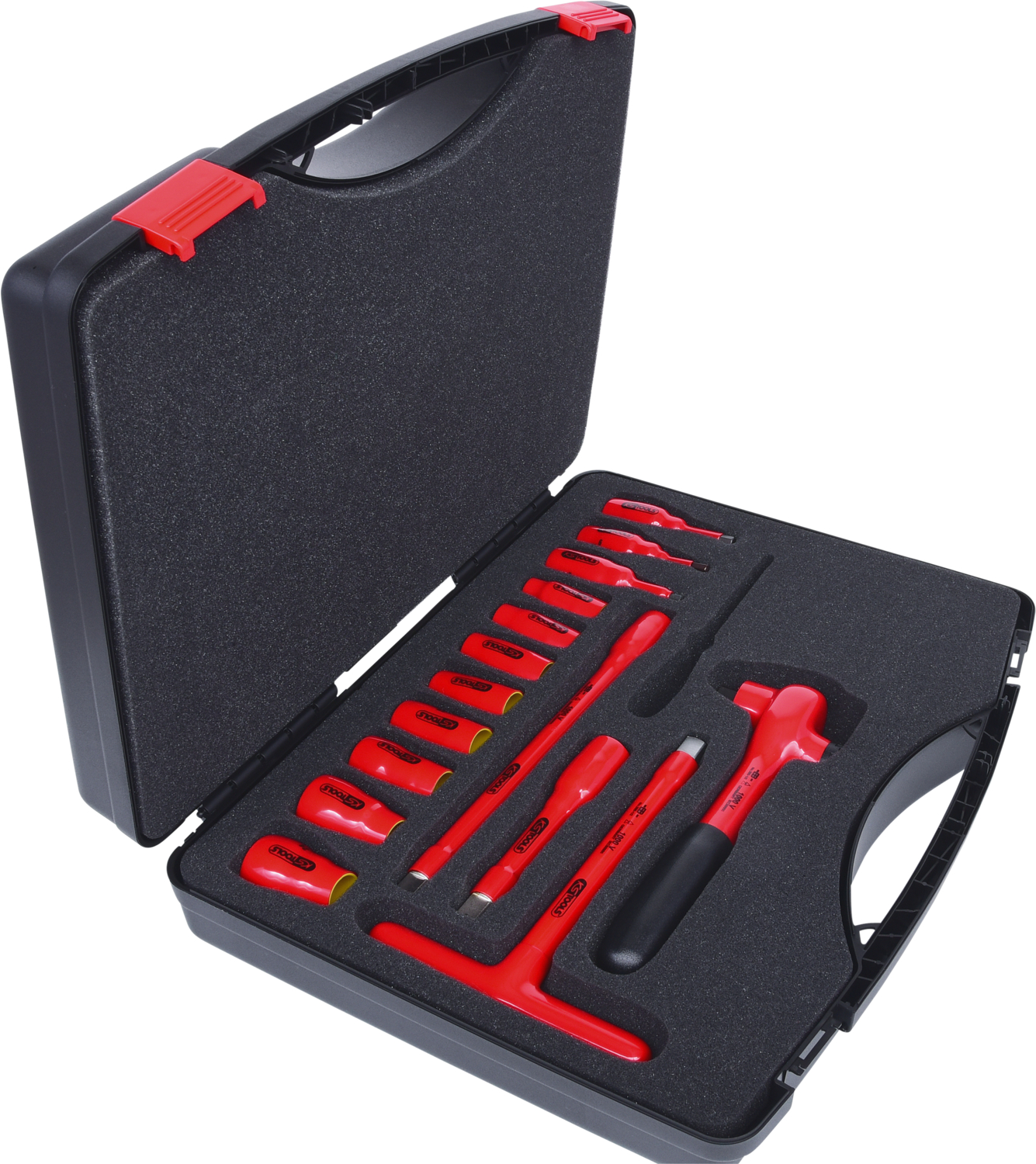 KS Tools 1/2" Steckschlüssel-Satz mit isolierten Werkzeugen, 15-tlg