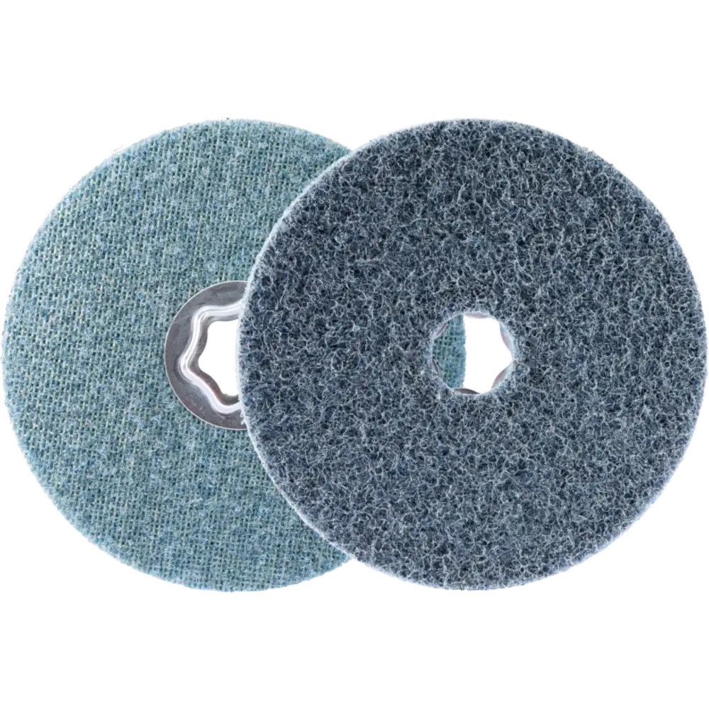 PFERD TOOLS COMBICLICK harte Vliesronde CC 125 mm für Feinschliff und Finish mit Winkelschleifer, 2 Stück