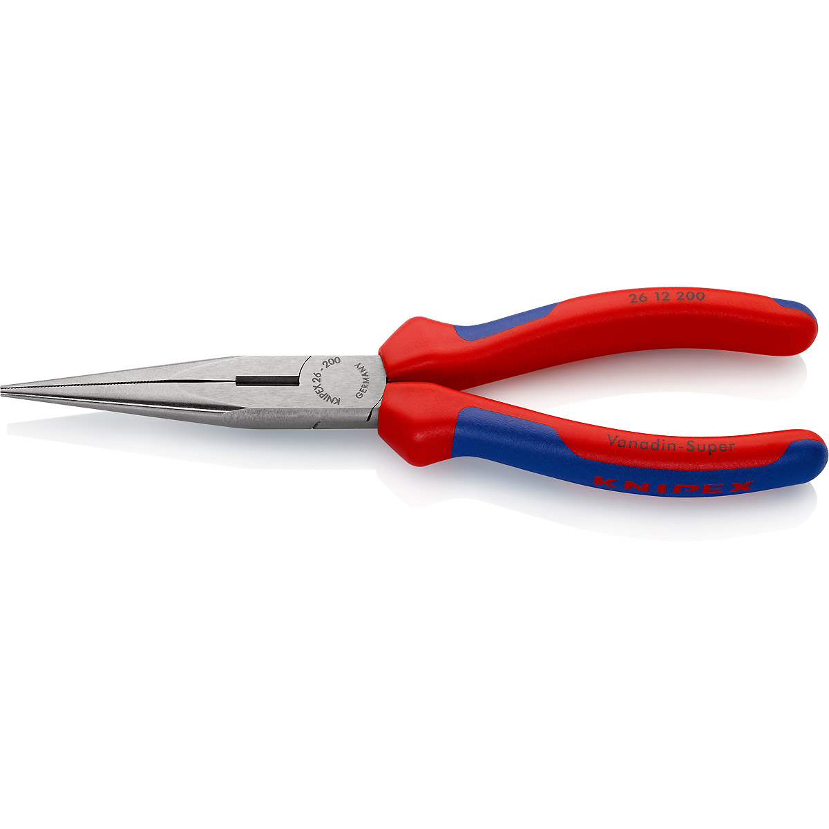 KNIPEX Flachrundzange mit Schneide atramentiert (Storchschnabelzange)