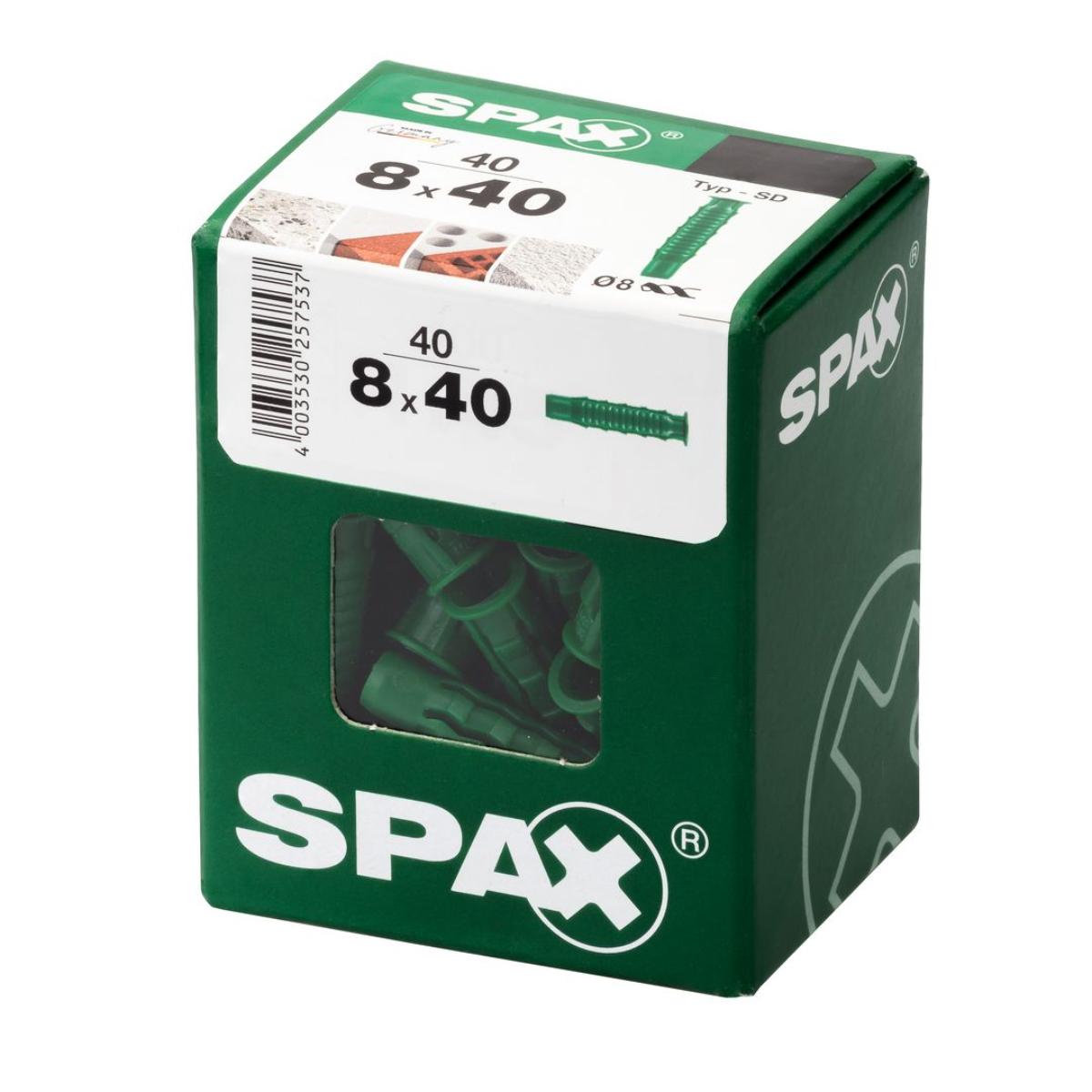 SPAX Duebel Typ-SD L 8 x 40 mm, 40 Stück