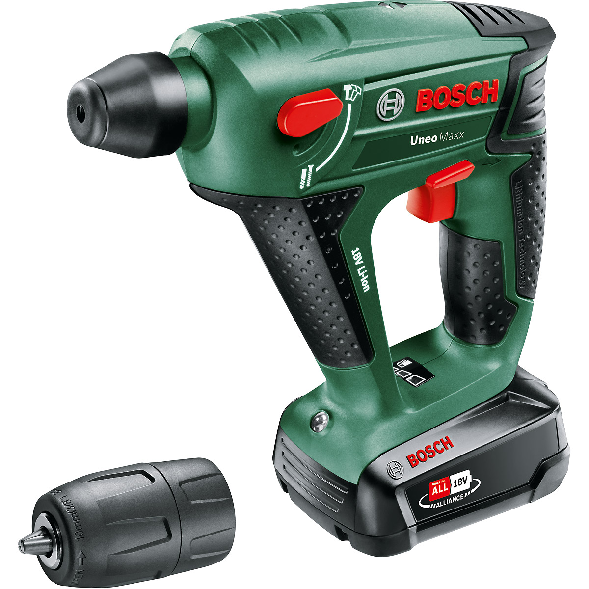 Bosch Akku-Bohrhammer Uneo Maxx, mit 1 x PBA 18V 2.5 Ah Akku