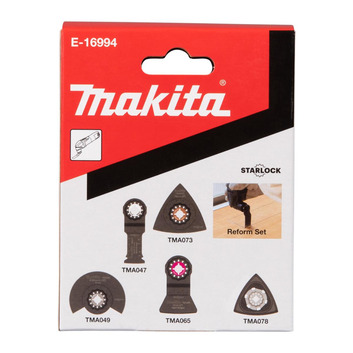 Makita Multifunktionswerkzeug-Set Renovierungs-Set Starlock - 5-teilig - E-16994