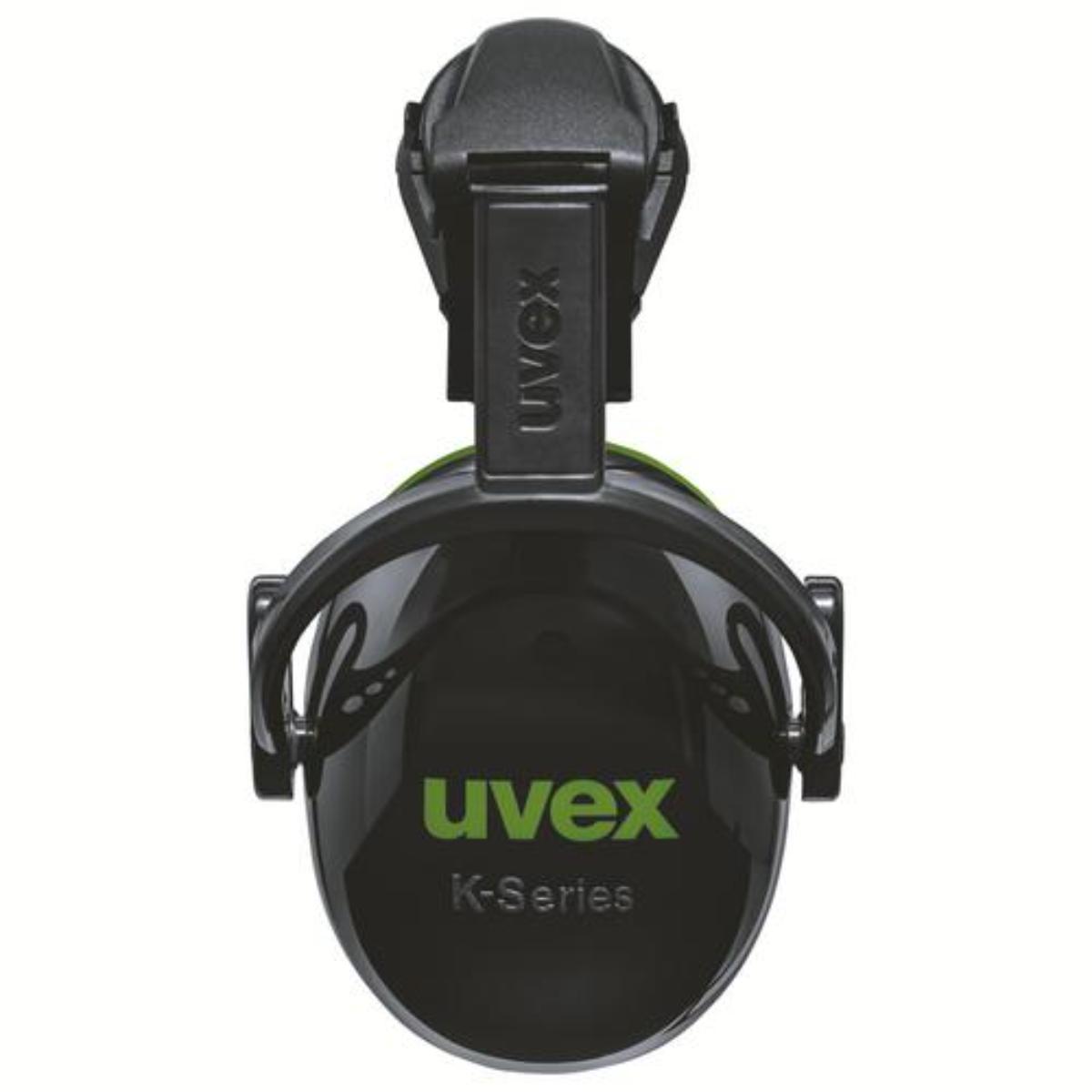 uvex K10H Kapselgehörschutz Helm Gehörschutzkapsel schwarz/ grün SNR 28 dB