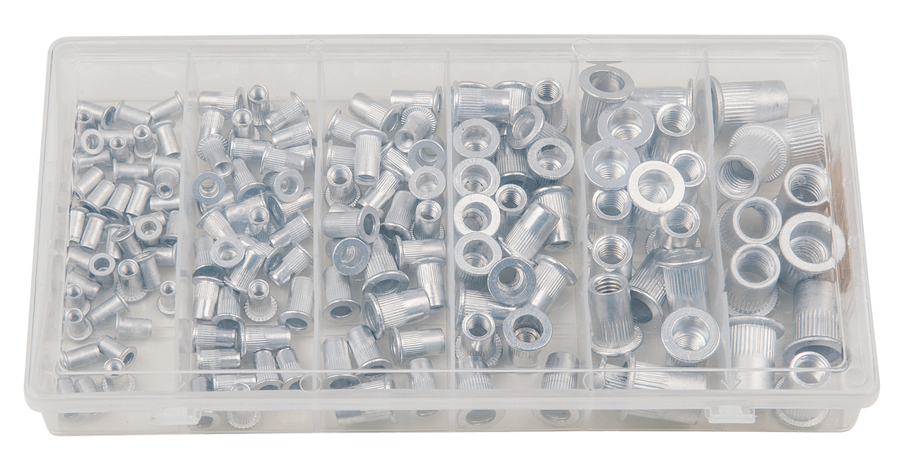 KS Tools Sortiment Gewindenieten, Aluminium, M3x9mm-M10x21mm, 150-tlg