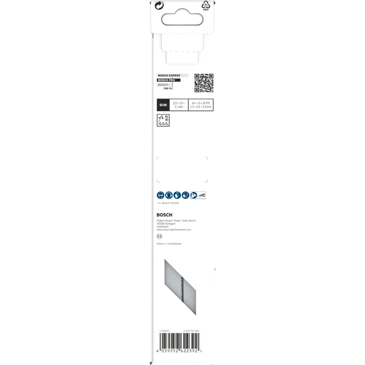 Bosch PRO Medium-Thick Metal precise S1137BEF Blatt,1,1 x 25 x 225 mm