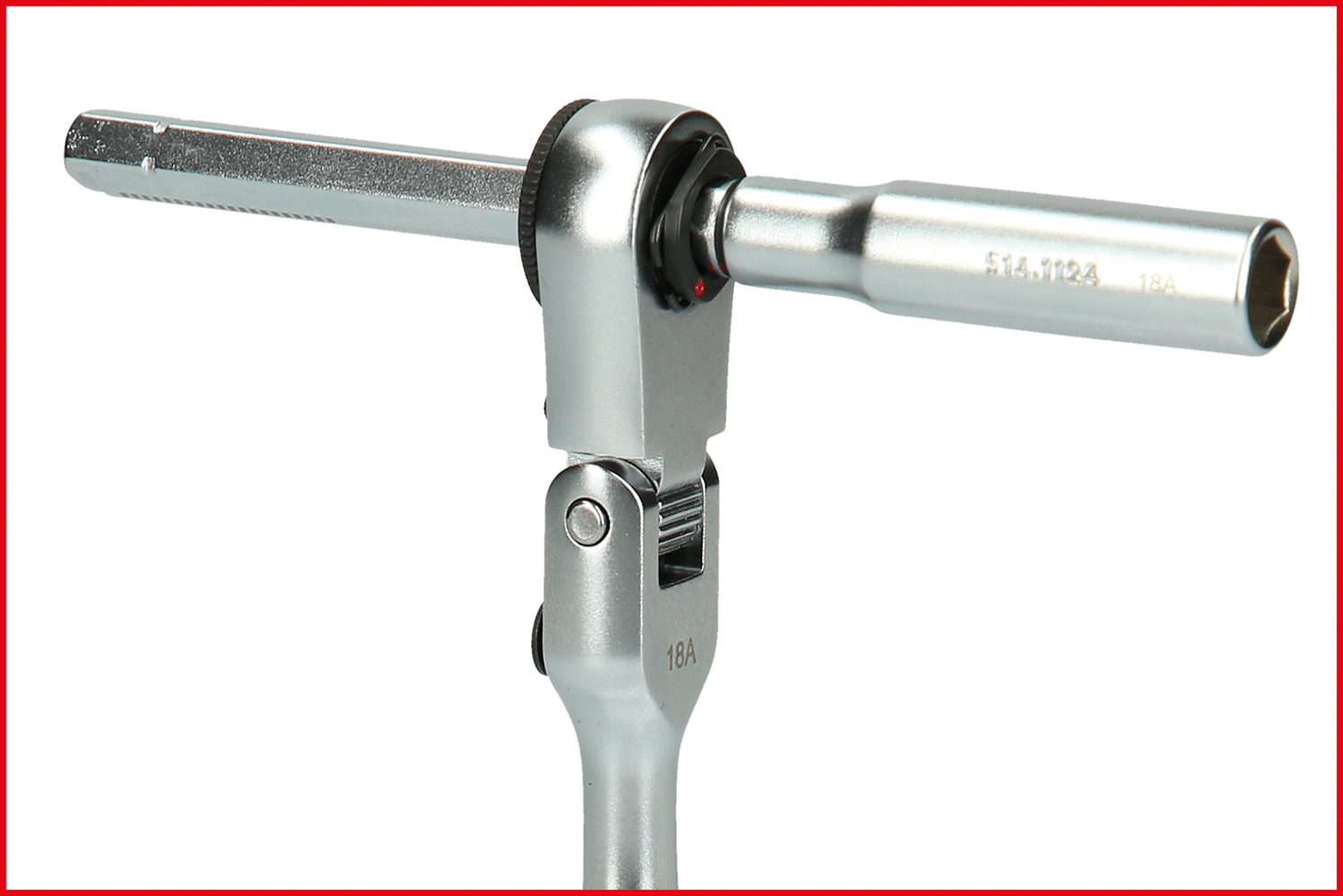 KS Tools 1/4" Bit-Gelenk-Umschaltknarren-Satz mit Steckadapter für Stecknüsse, 3-tlg