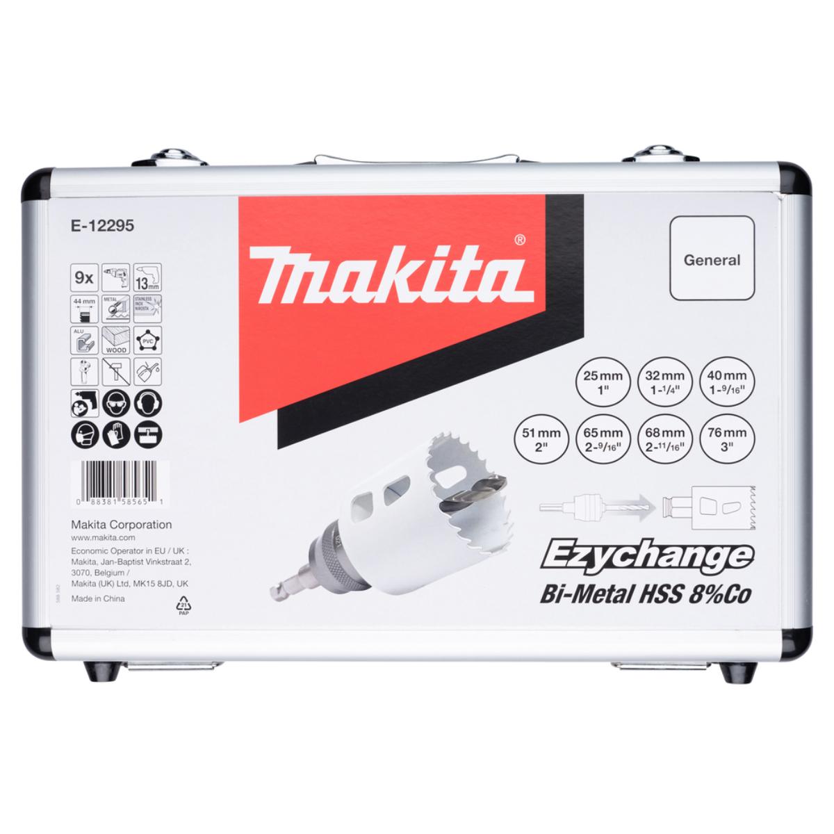 Makita EZYCHANGE Lochsägen-Set universal 9-teilig HSS-BiM 9-tlg. Ø 25-76 mm - Holz/Metall/Kunststoff