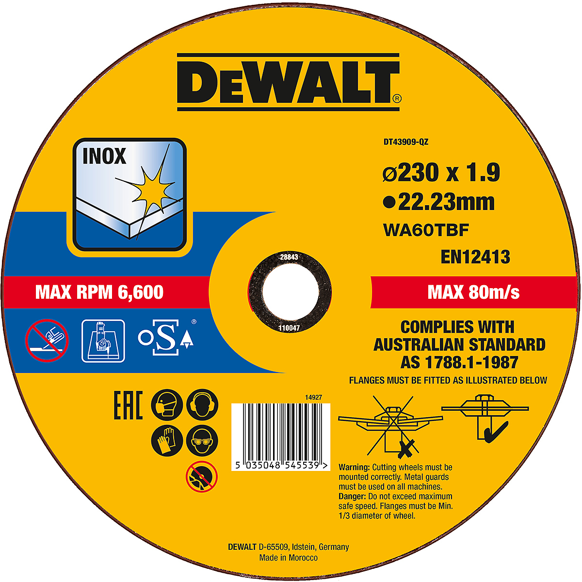 DEWALT EXTREME Trennscheibe Inox ø 230mm