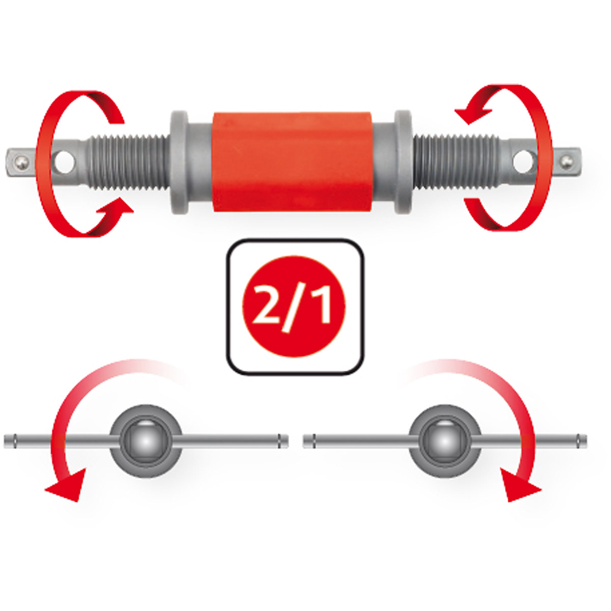 KS Tools Universal Bremskolben-Rückstell-Werkzeug-Satz, 8-tlg