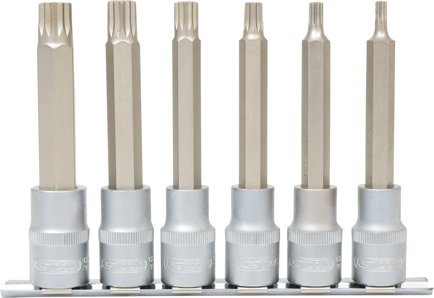 KS Tools 1/2" Bit-Stecknuss-Satz XZN, lang, 6-tlg, M5-M14