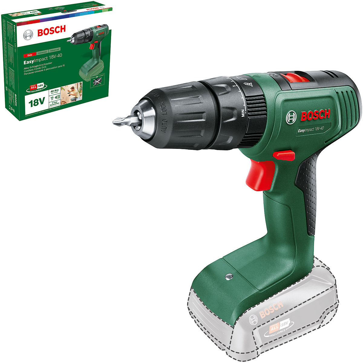 Bosch Akku-Schlagbohrmaschine EasyImpact 18V-40