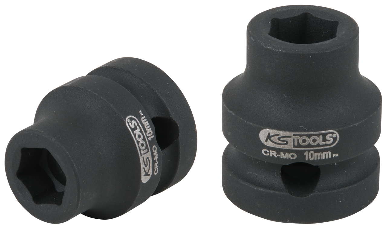 KS Tools 1/2" Sechskant-Kraft-Stecknuss, extra kurz, 10,0 mm