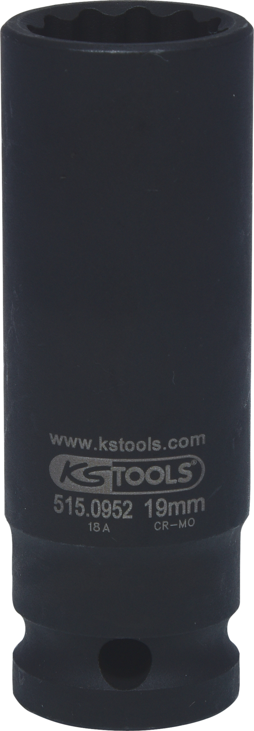 KS Tools 1/2" 12-kant-Kraft-Stecknuss, lang
