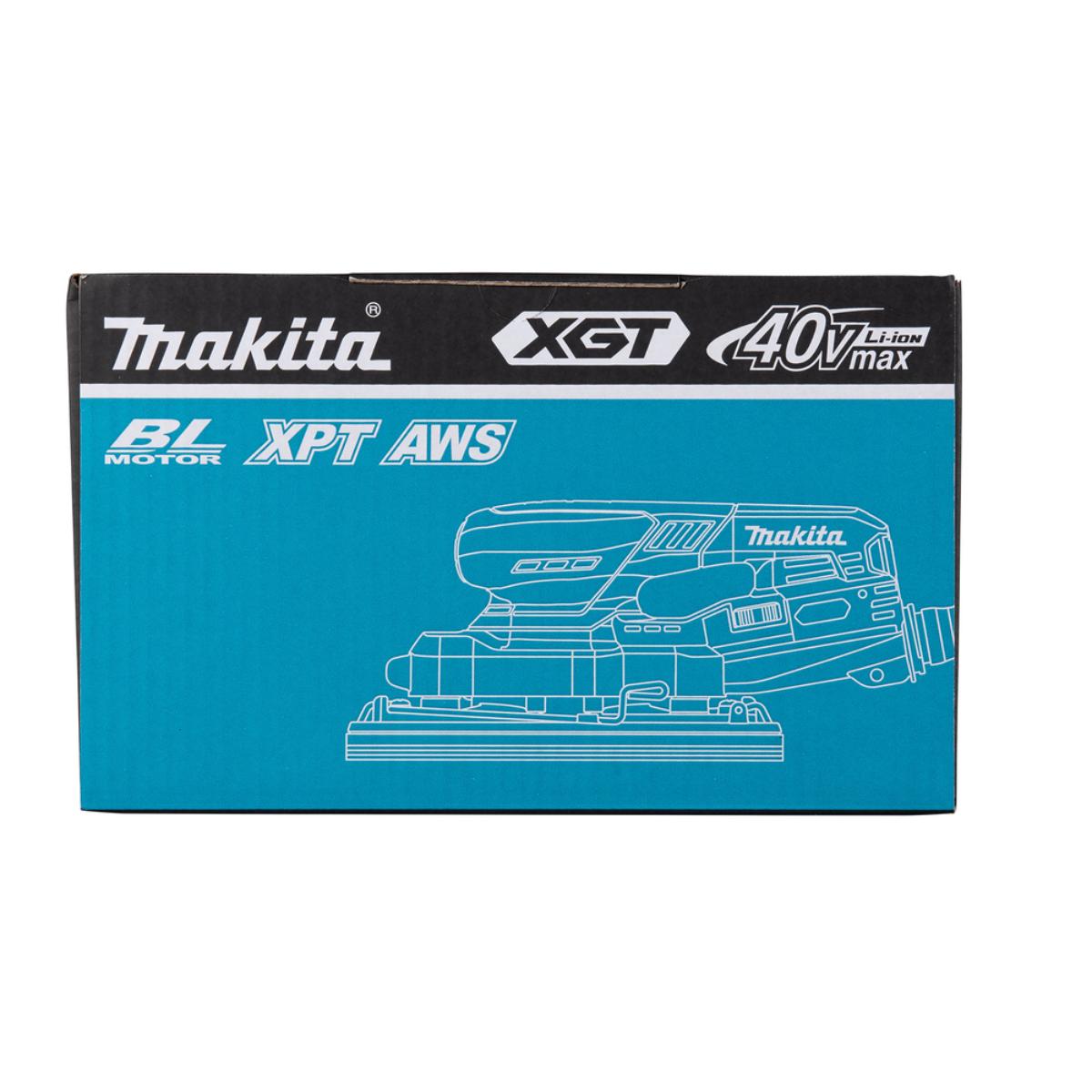 Makita Akku-Schwingschleifer XGT, Connector, 93x185 mm, 6.000 - 12.000 min(-1), 2,0 mm Hub, 1,6 m Kabel